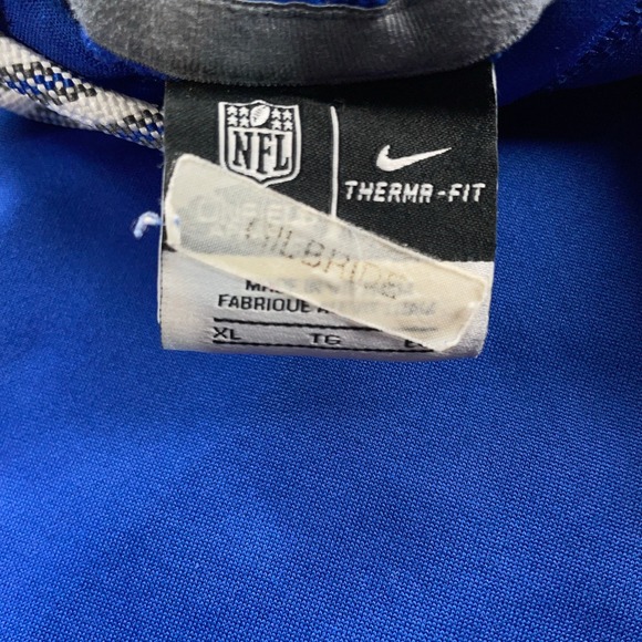 New York Giants Hoodie Mens XL Blue Team Issued Game Worn Coach Nike Pullover - Picture 8 of 11